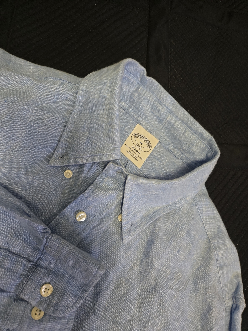 Light Blue Linen Button-Down Shirt - Classic Men's Shirt